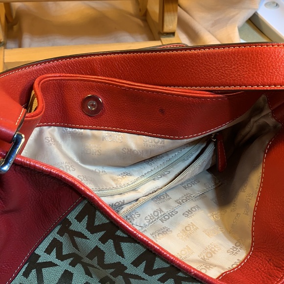 Michael Kors leather/canvas shoulder/satchel - Picture 14 of 15